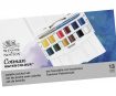 Akvareļkrāsu komplekts Cotman Pocket Plus 12x1/2 kubiņi+ota plastikāta kastē