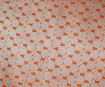 Lokta Paper 51x76cm Spiral 3D Silver on Dark Orange