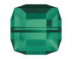 Crystal bead Swarovski cube 5601 6mm 2pcs 205 emerald