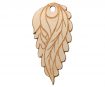 Wooden necklace leaves 73x36mm