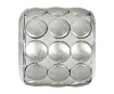 Crystal bead Swarovski BeCharmed Pave metallic 80701 9.5mm 03 silver brushed