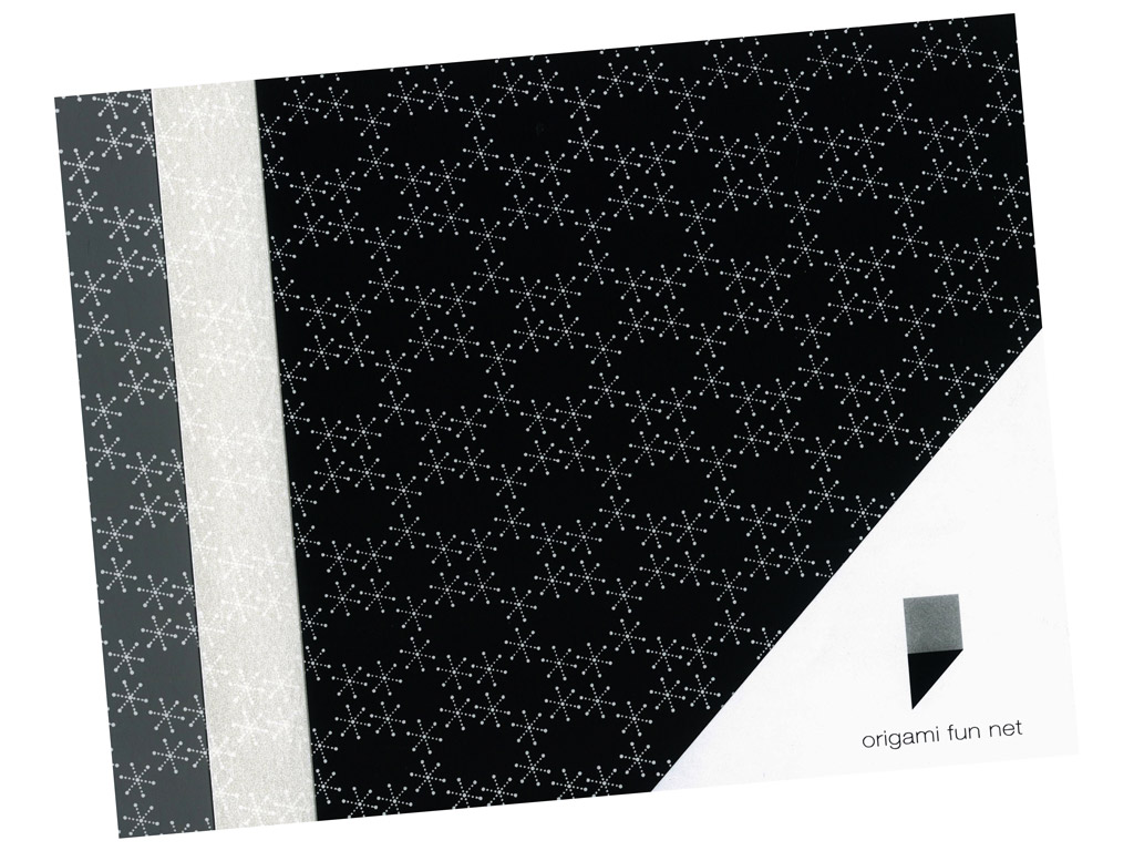 Washi paper Origami Fun Net 15x15cm 3x3pcs yuki guruma-snowflakes