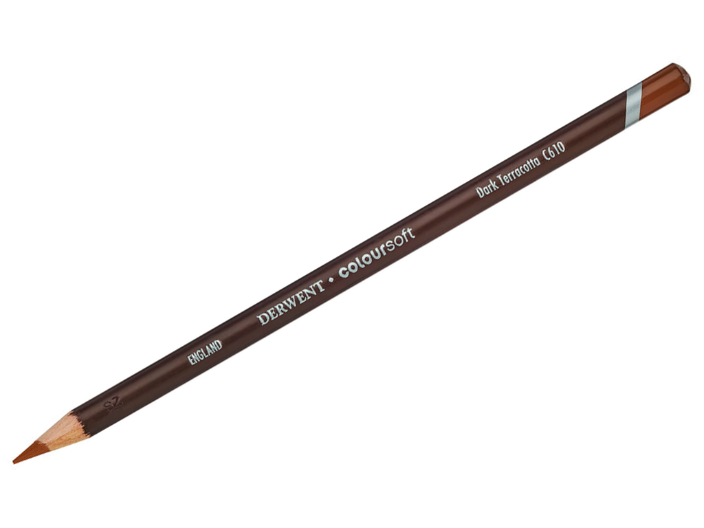Colour pencil Derwent Coloursoft C610 dark terracotta