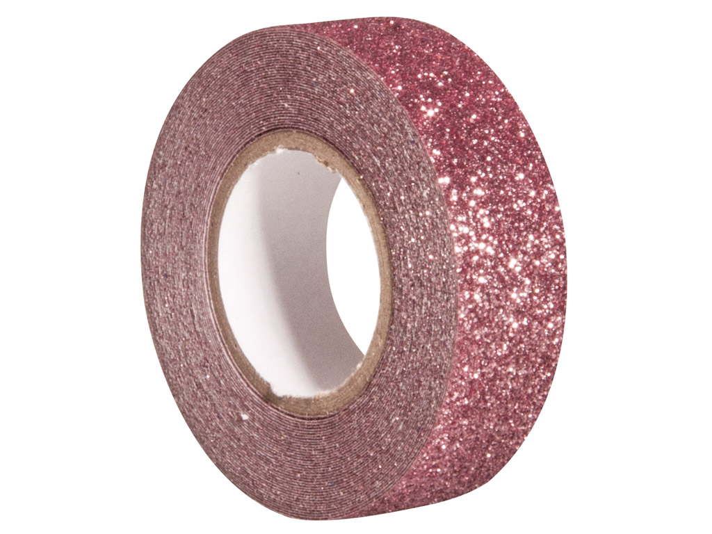 Glitterteip Rayher 15mmx5m antique pink