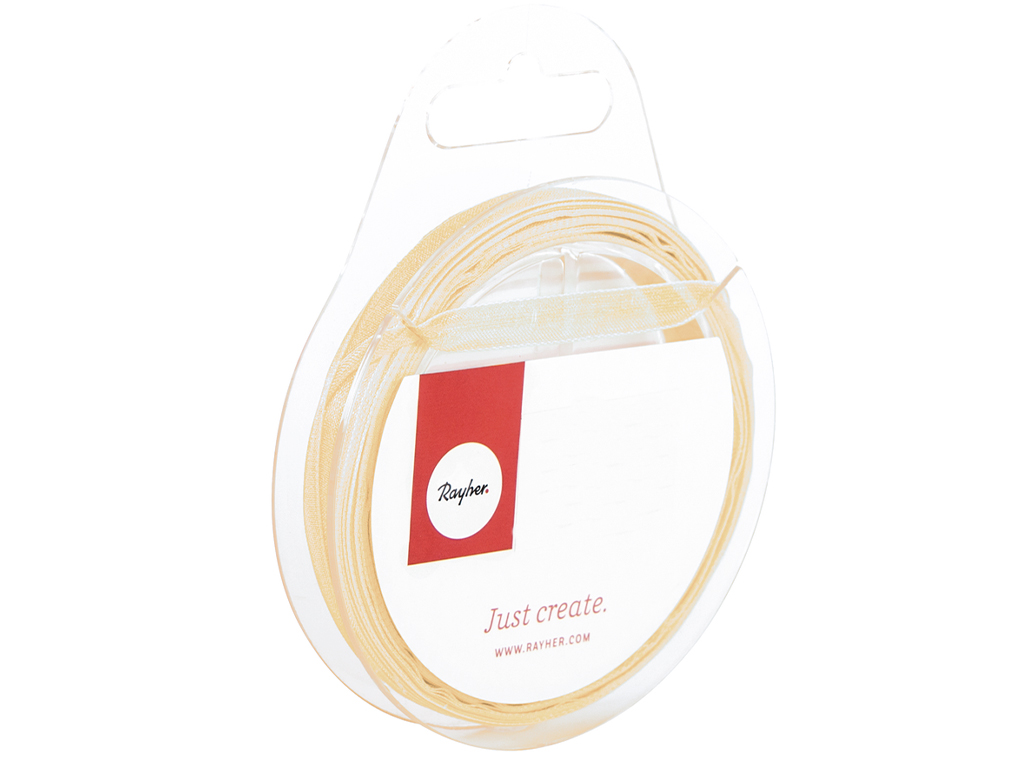 Organza ribbon Rayher 7mm 10m 03 beige