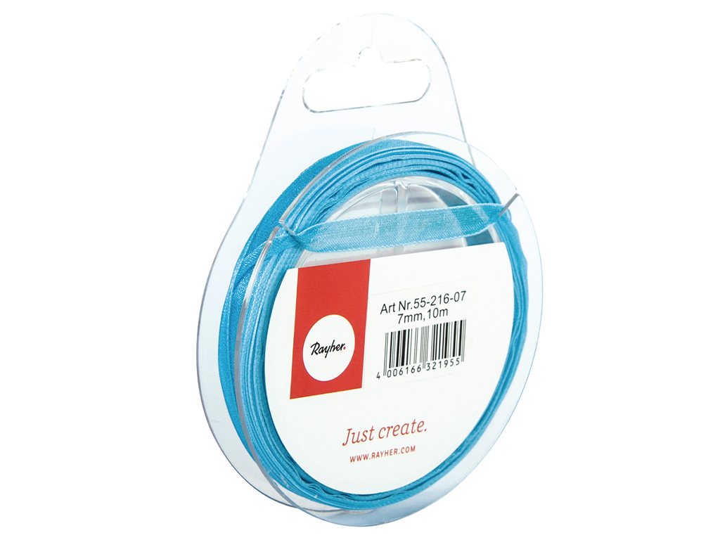 Organza ribbon Rayher 7mm 10m 07 turquoise