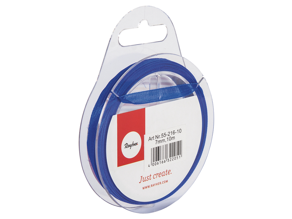Organza ribbon Rayher 7mm 10m 10 dark blue