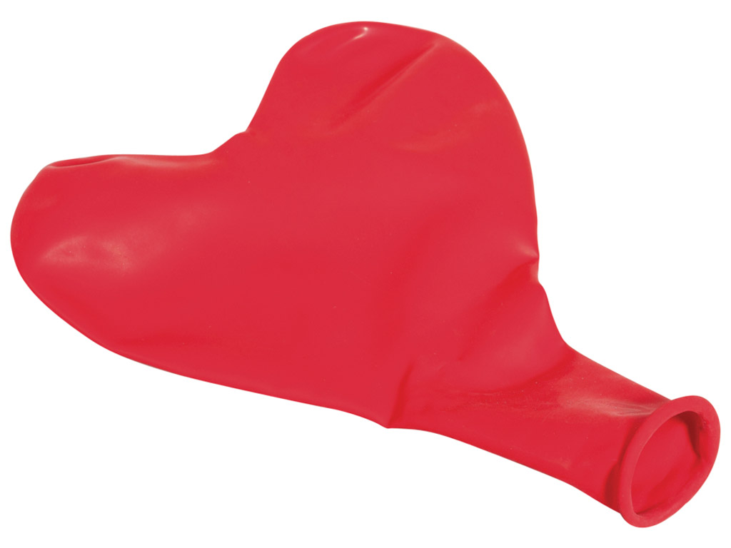 Latex balloon Rayher heart 30cm 8pcs red