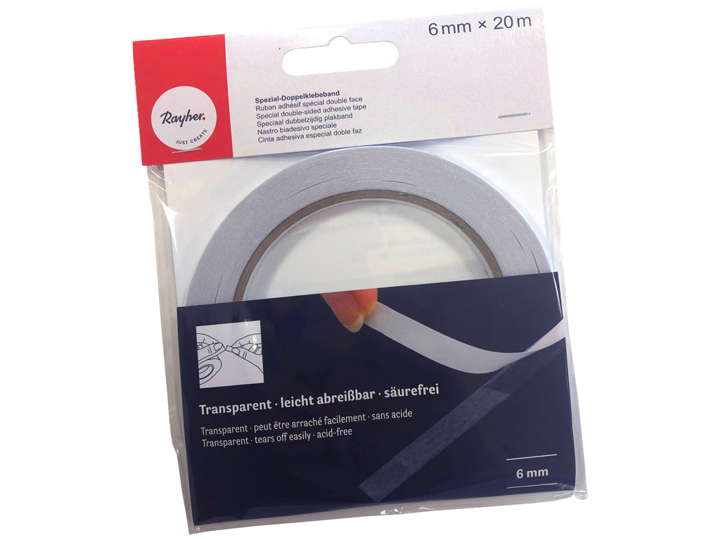 Double-sided adhesive tape Rayher 6mmx20m transparent