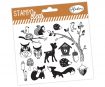 Silicon stamp set Aladine Stampo Clear 9pcs Forest blister