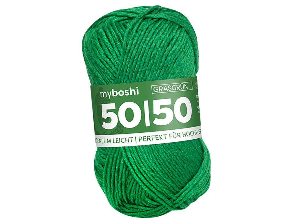 Yarn Myboshi 50/50 50% cotton/50% merino 50g/110m grass green