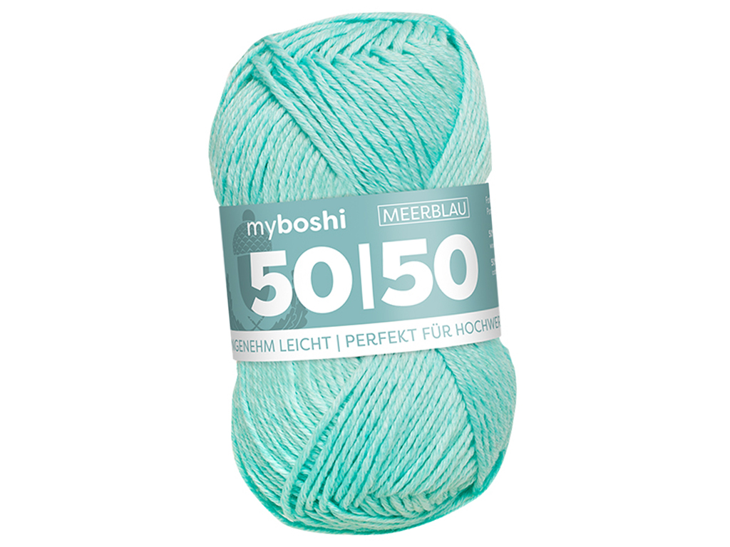 Yarn Myboshi 50/50 50% cotton/50% merino 50g/110m sea blue