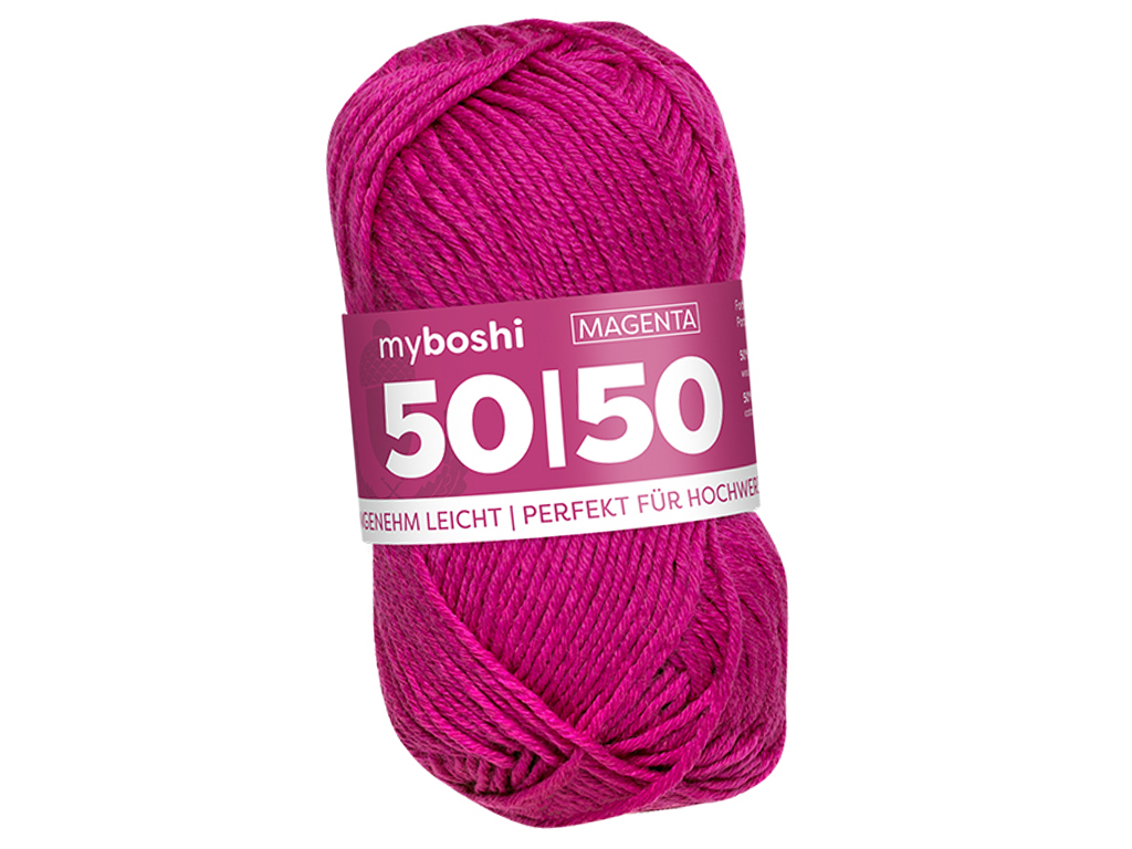 Yarn Myboshi 50/50 50% cotton/50% merino 50g/110m magenta