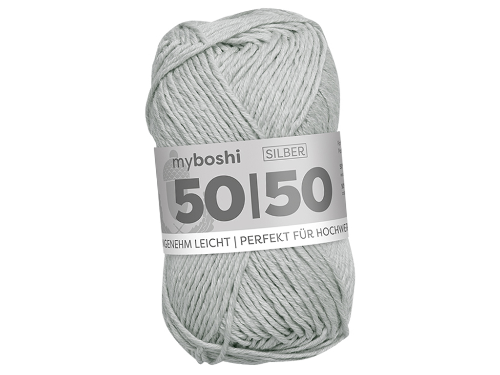 Yarn Myboshi 50/50 50% cotton/50% merino 50g/110m silver