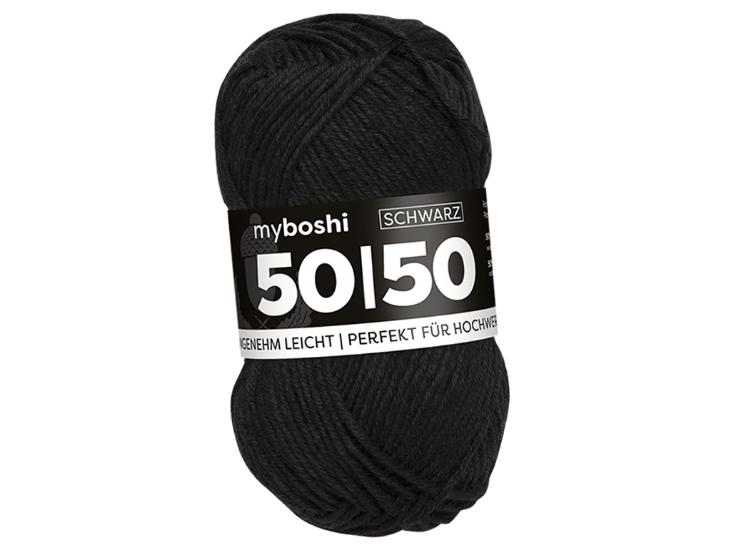 Yarn Myboshi 50/50 50% cotton/50% merino 50g/110m black
