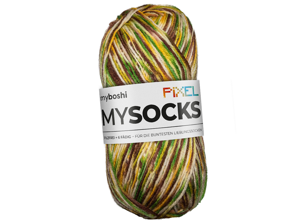 Yarn Myboshi Mysocks Pixel 75% wool/25% polyamide 150g/390m copper