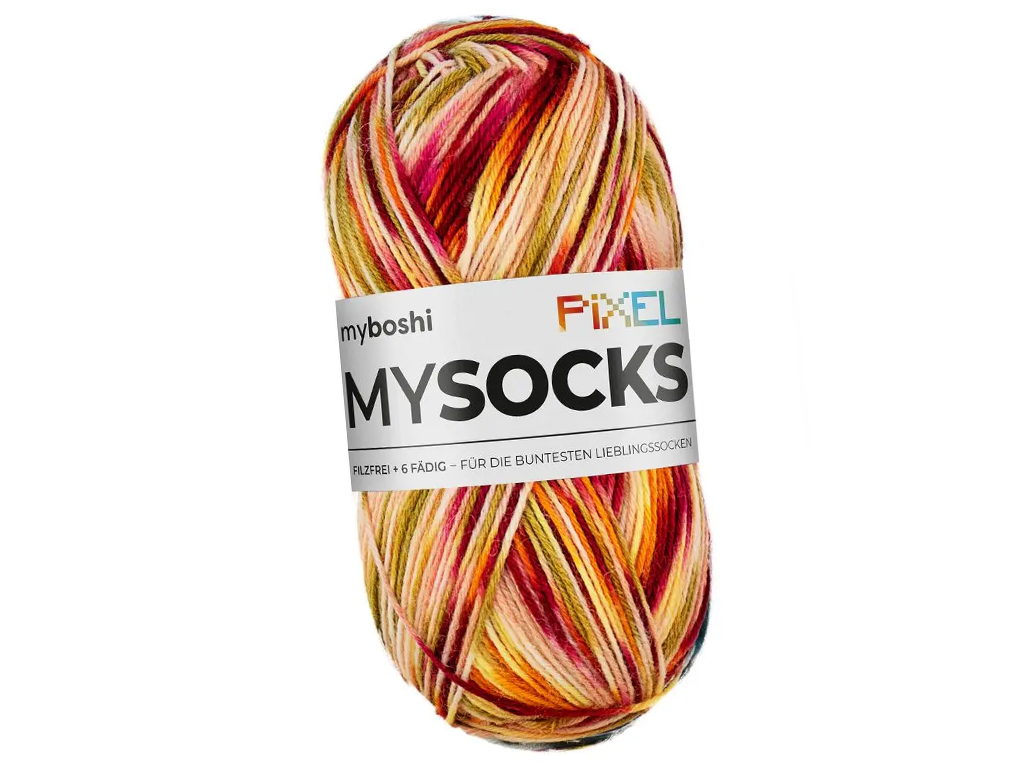 Yarn Myboshi Mysocks Pixel 75% wool/25% polyamide 150g/390m virex