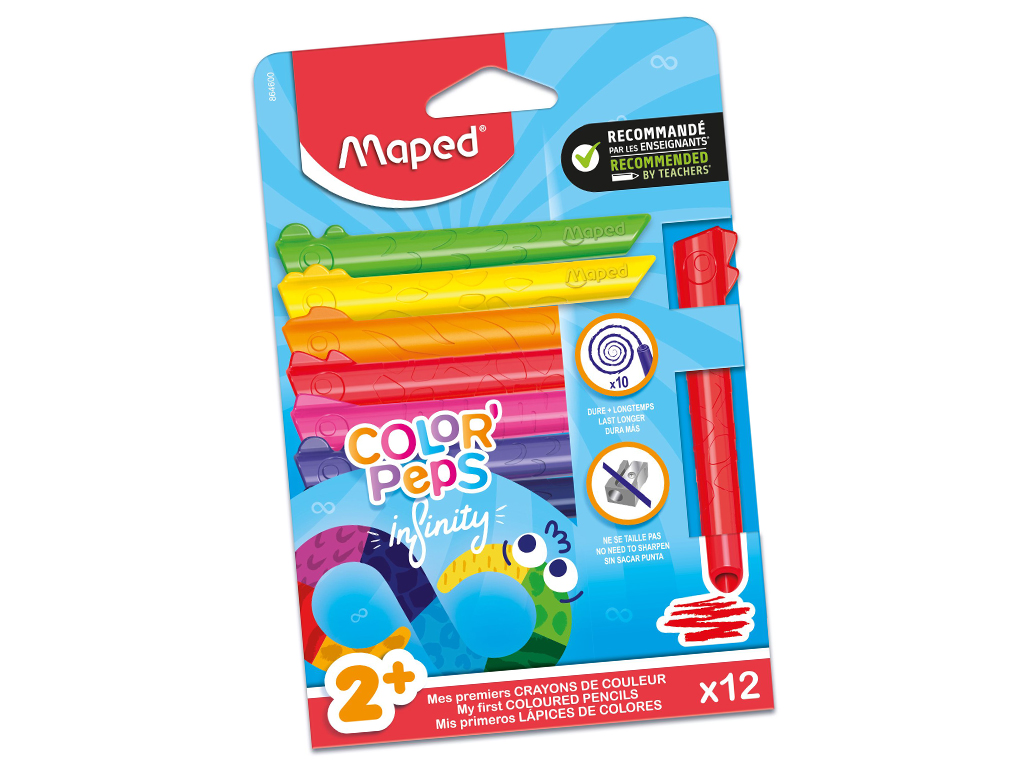 Krāsainais zīmulis Maped ColorPeps Infinity Early Age Jumbo 12gab.