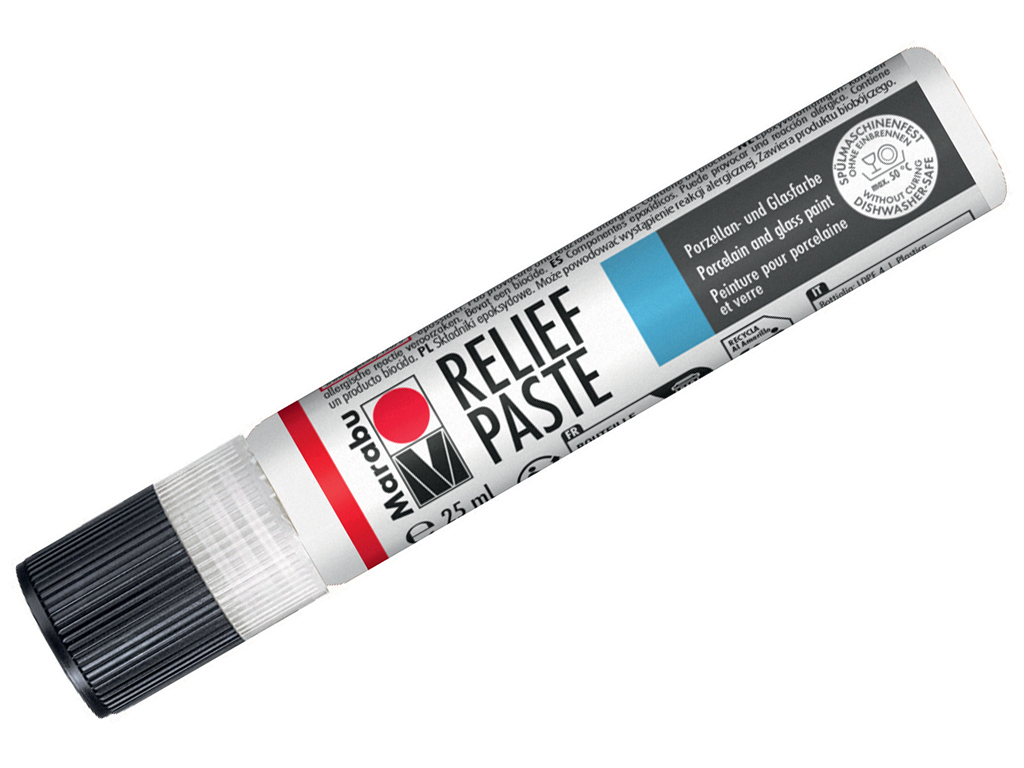 Portselani-ja klaasivärvi kontuur Marabu 25ml 070 white