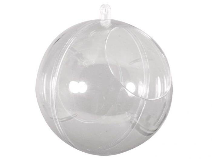 Plastic ball Rayher crystal 2 parts with cut-out - 1/3
