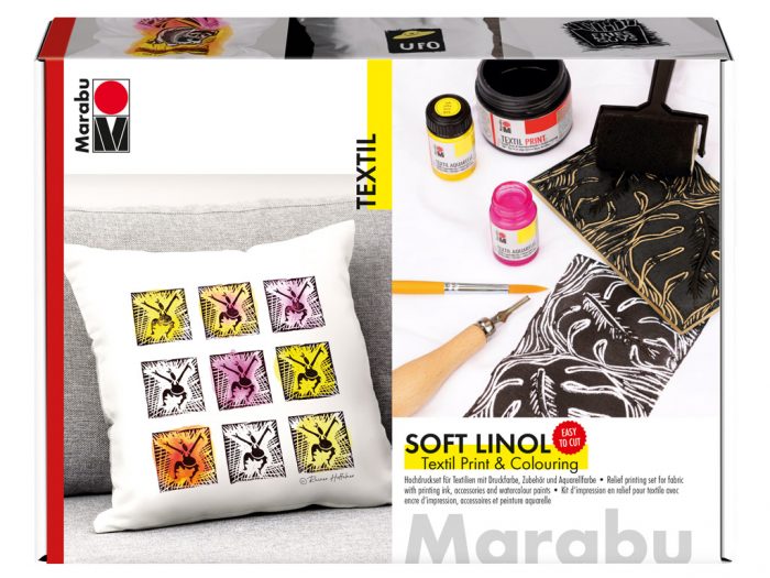 Lino printing set for fabric Marabu - 1/6