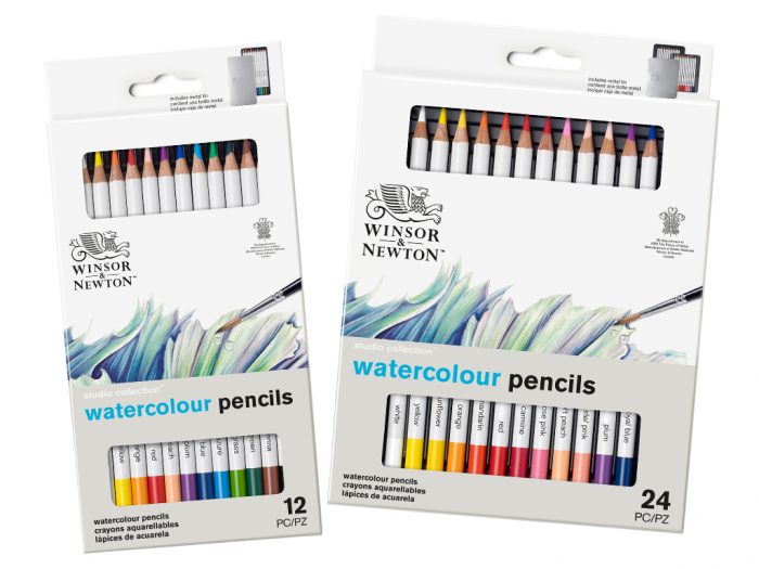 Watercolour pencils Winsor&Newton Studio in metal box - 1/6