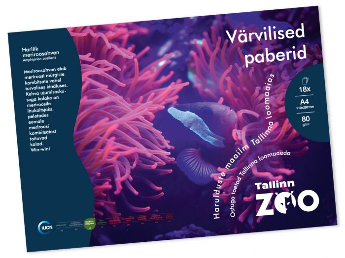 Coloured paper pad Tallinn ZOO