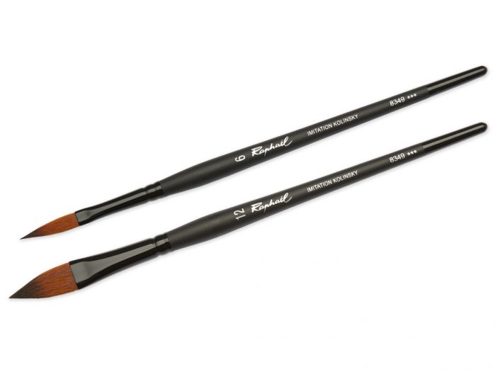 Pintsel Raphael Kolinsky sünteetiline 8349 cat’s tongue - 1/5