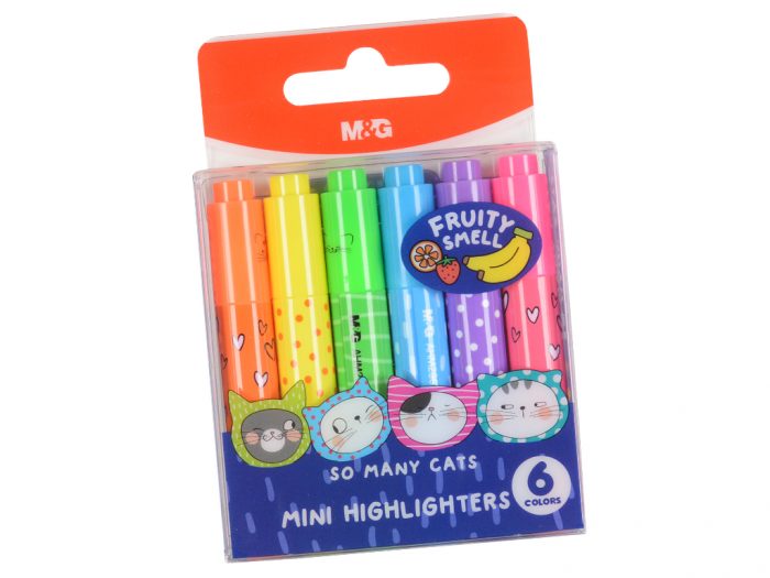 Highlighter M&G mini So Many Cats Neon scented - 1/2